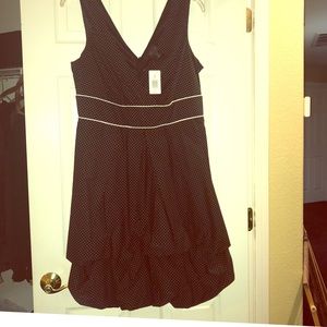 Torrid black with white polka dot dress